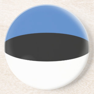 Sandstone Coaster - Estonia Estaonian flag