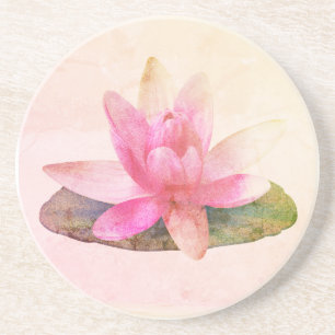 SANDSTONE COASTER : PINK LOTUS