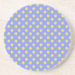 Sandstone Coaster Primroses, Violet Blue, Polkas