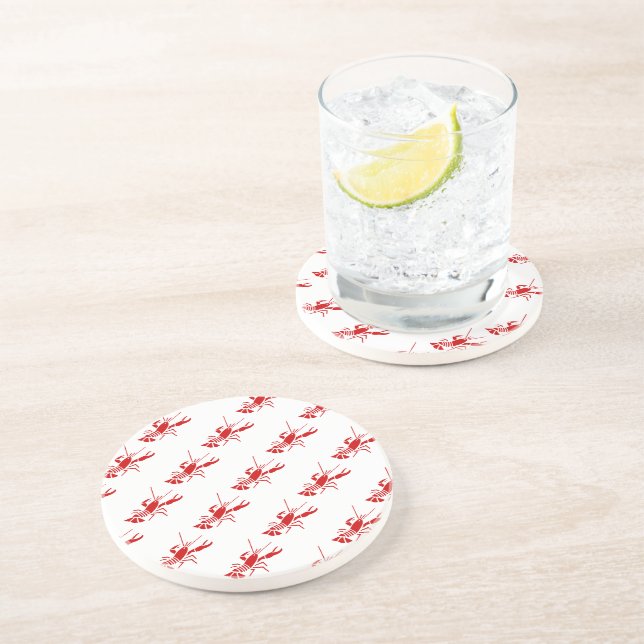 Sandstone Coaster Red Lobster (Side)