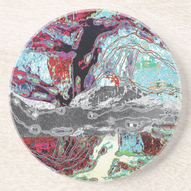 Sandstone Coaster – Strata Pulse (Front)