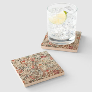Sandstone coaster vintage William Morris rustic