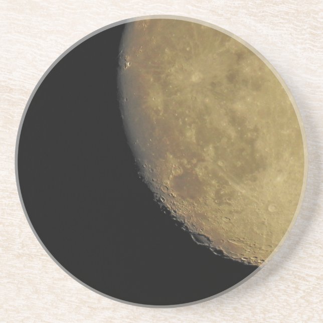 Sandstone Coaster with Moon image (Front)