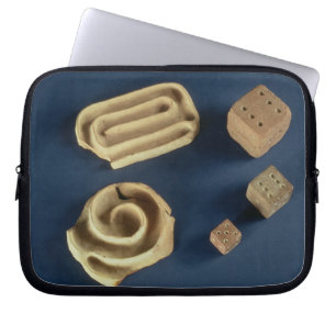 Sandstone dice and terracotta maze game, Harappa, Laptop Sleeve