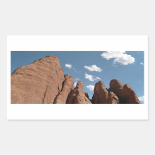 Sandstone Fins Utah Desert Photo Rectangular Sticker