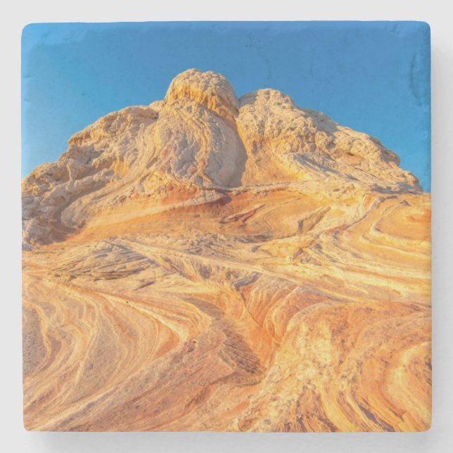 Sandstone Formations At The White Pocket Stone Coaster (Front)