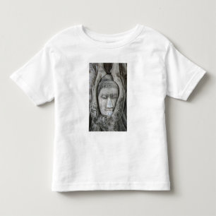 Sandstone head of Buddha surrounded by tree Toddler T-Shirt