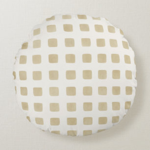 Sandstone Nordic Dots Round Cushion