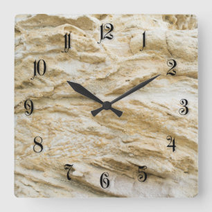 Sandstone pattern square wall clock