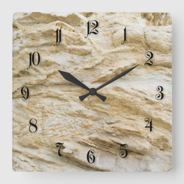 Sandstone pattern square wall clock (Front)