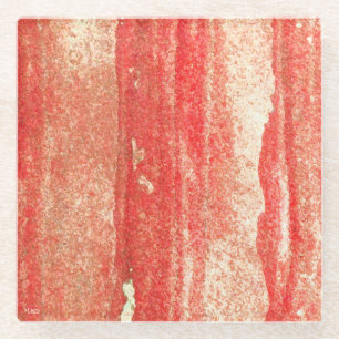 Sandstone Red Glass Coaster