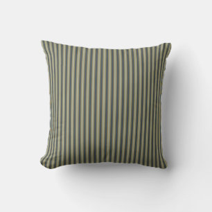 sandstone, slate blue and gold stripes cushion
