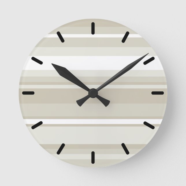 Sandstone stripes round clock (Front)