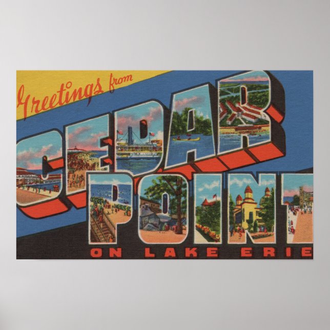 Sandusky, Ohio - Lake Erie - Cedar Point Poster (Front)
