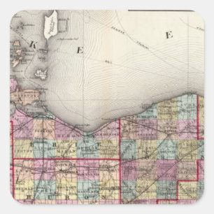 Sandusky, Seneca, and Summit Counties Square Sticker