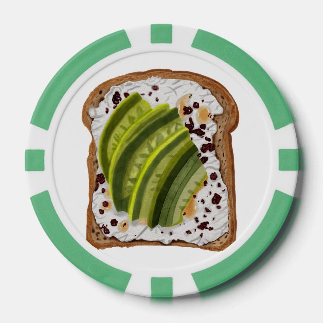 Sandwich avocado poker chips (Front)