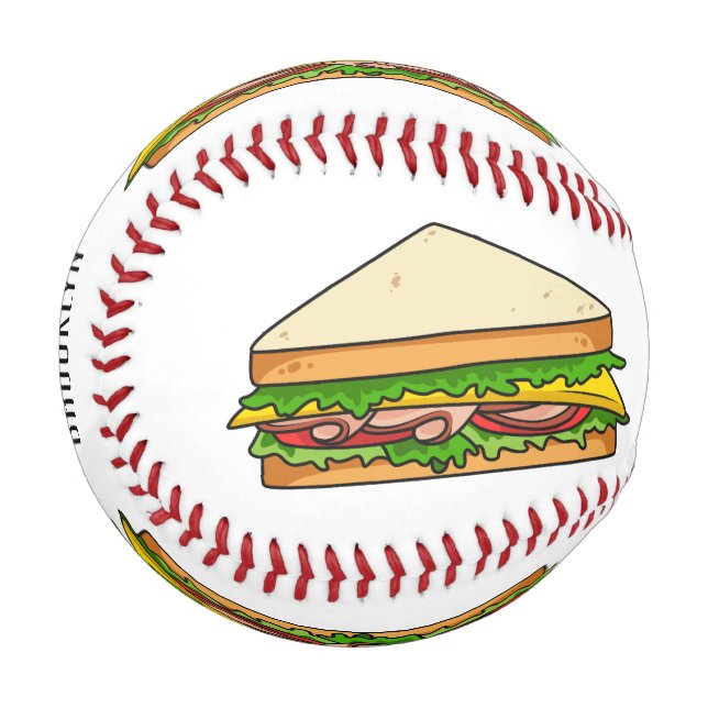 Sandwich cartoon illustration baseball (Front Left)