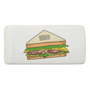 Sandwich cartoon illustration eraser