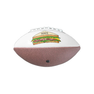 Sandwich cartoon illustration football
