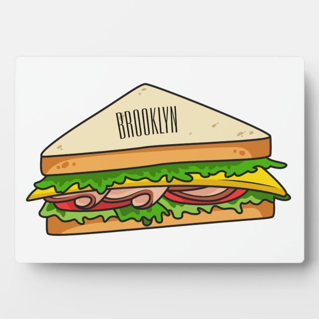 Sandwich cartoon illustration plaque (Front)