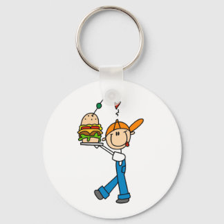 Sandwich Connoisseur Stick Figure Key Ring