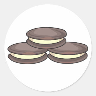 Sandwich Cookies Classic Round Sticker