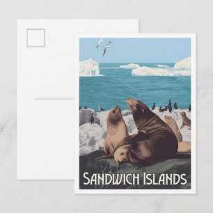 Sandwich Islands Vintage Travel Postcard