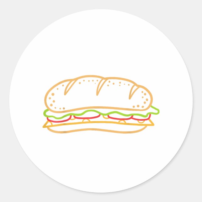 Sandwich Lining Classic Round Sticker (Front)