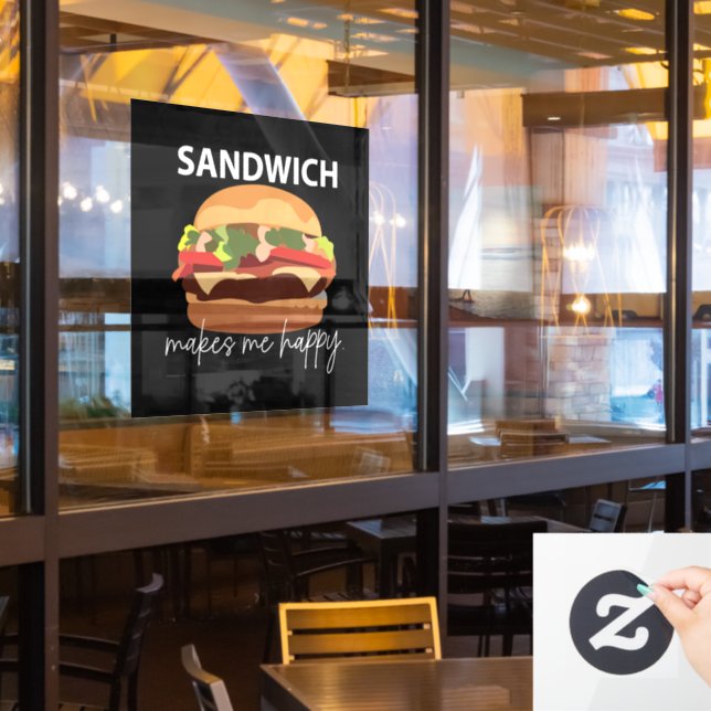 Sandwich Makes Me Happy Restaurant Cafe (Restaurant Window)