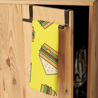 Sandwich Seamless Pattern | Sandwich Puns| Sandwic Tea Towel