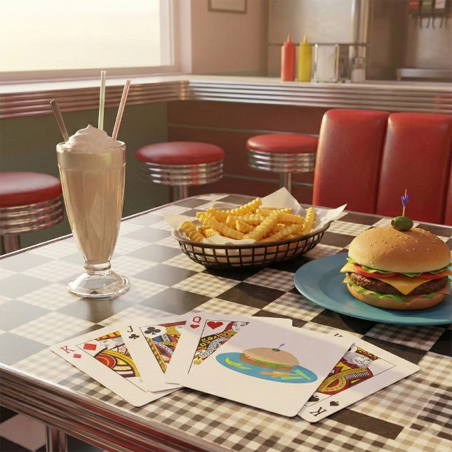 Sandwich with Veggie Sides Fun Food  Playing Cards (Creator Uploaded)