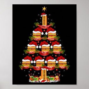Sandwich Xmas Lighting Santa Sandwich Christmas Tr Poster