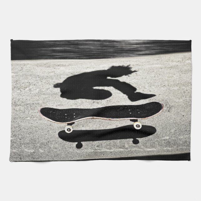 sandwiched skateboard tea towel (Horizontal)