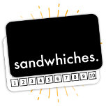 sandwiches. loyalty punch card<br><div class="desc">COLORS and FONTS are completely customisable! by identica design . asyrum</div>