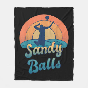 Sandy Balls for a Beach Volleyball Player Fleece Blanket