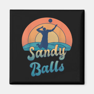Sandy Balls for a Beach Volleyball Player Magnet