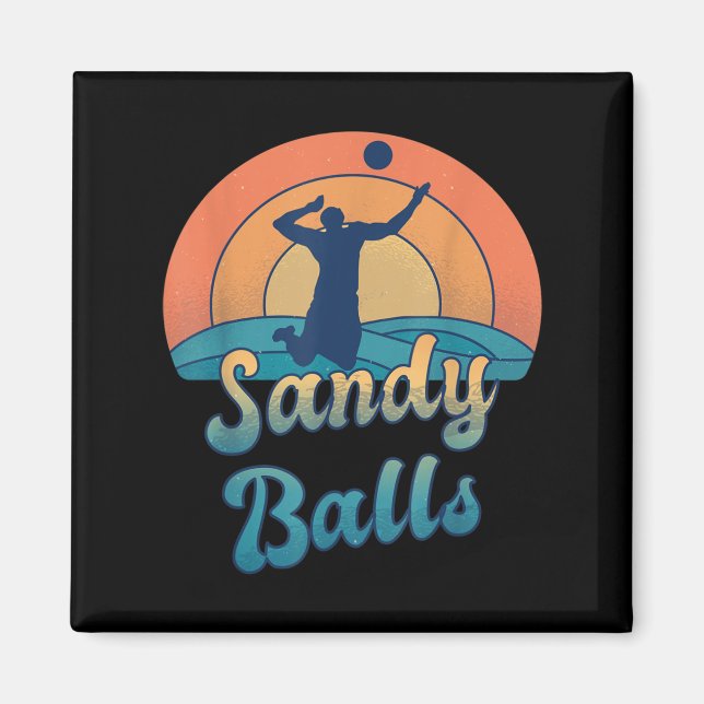 Sandy Balls for a Beach Volleyball Player  Magnet (Front)