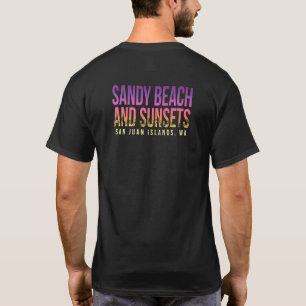Sandy Beach And Sunsets San Juan Islands Summer Wa T-Shirt