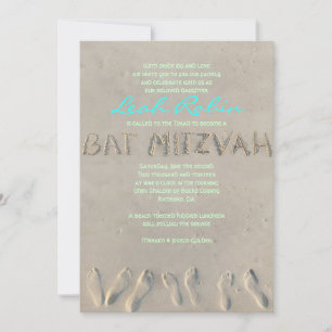 SANDY BEACH Bat Mitzvah Invitation
