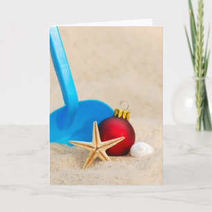 Sandy Beach Christmas Holiday Card