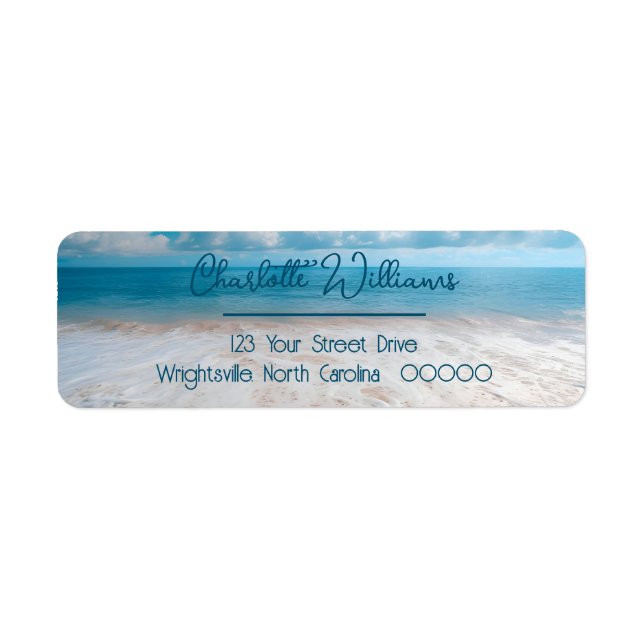 Sandy Beach Graduation Return Address Return Address Label (Front)