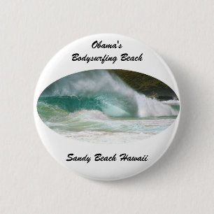 Sandy Beach Hawaii 6 Cm Round Badge