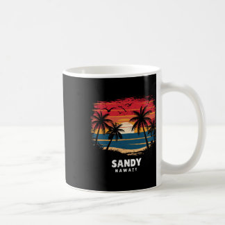 Sandy Beach Hawaii Surfboarder Palm Tree Souvenir  Coffee Mug