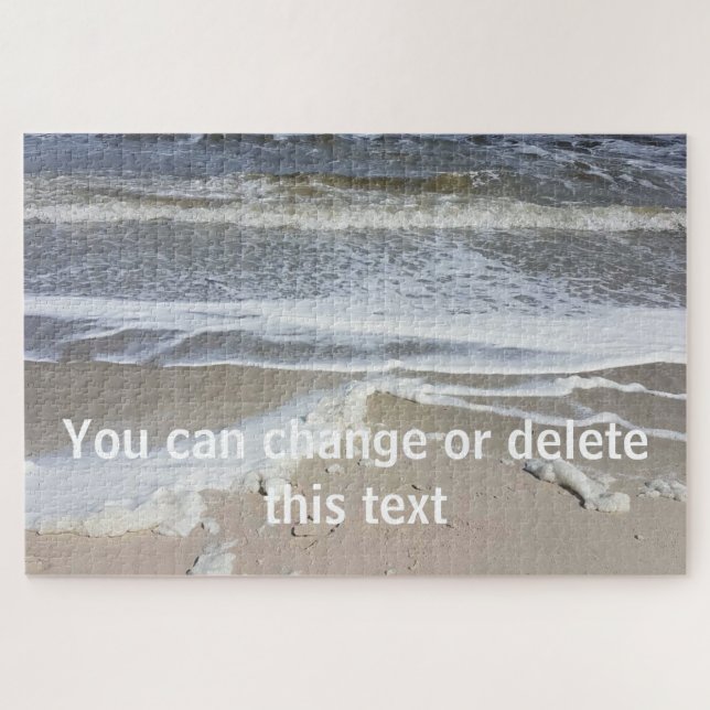 Sandy Beach Life Ocean Waves Sea Photography Jigsaw Puzzle (Horizontal)