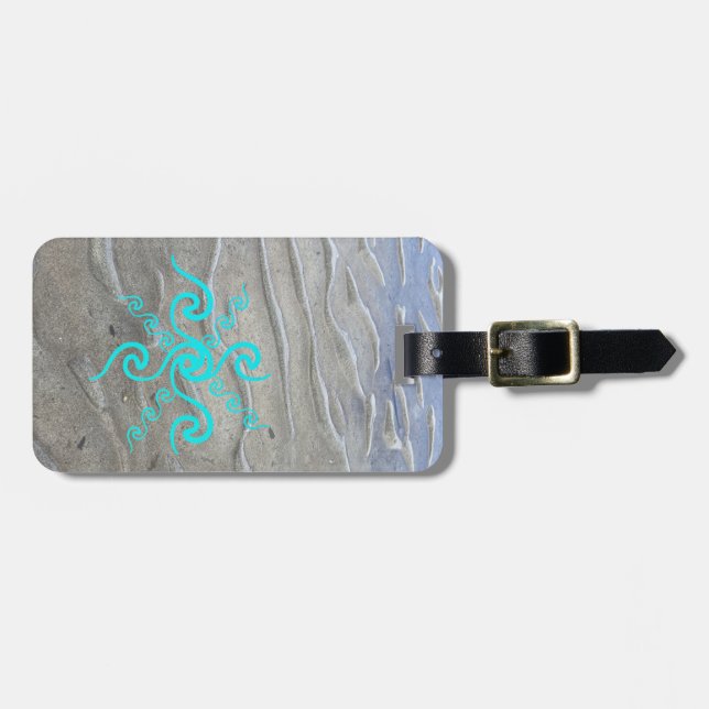 Sandy Beach Luggage Tag (Front Horizontal)