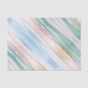 Sandy Beach Ocean Waves Sunset Abstract Watercolor Tissue Paper