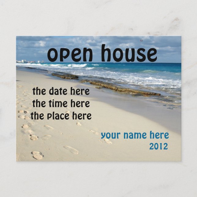 Sandy Beach Open House postcard (Front)