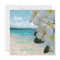 Sandy beach/plumeria destination wedding
