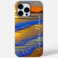 Sandy Beach Sunset with personalised name