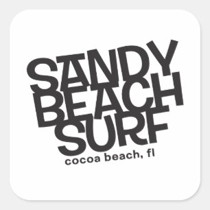 Sandy Beach Surf Classic Sticker